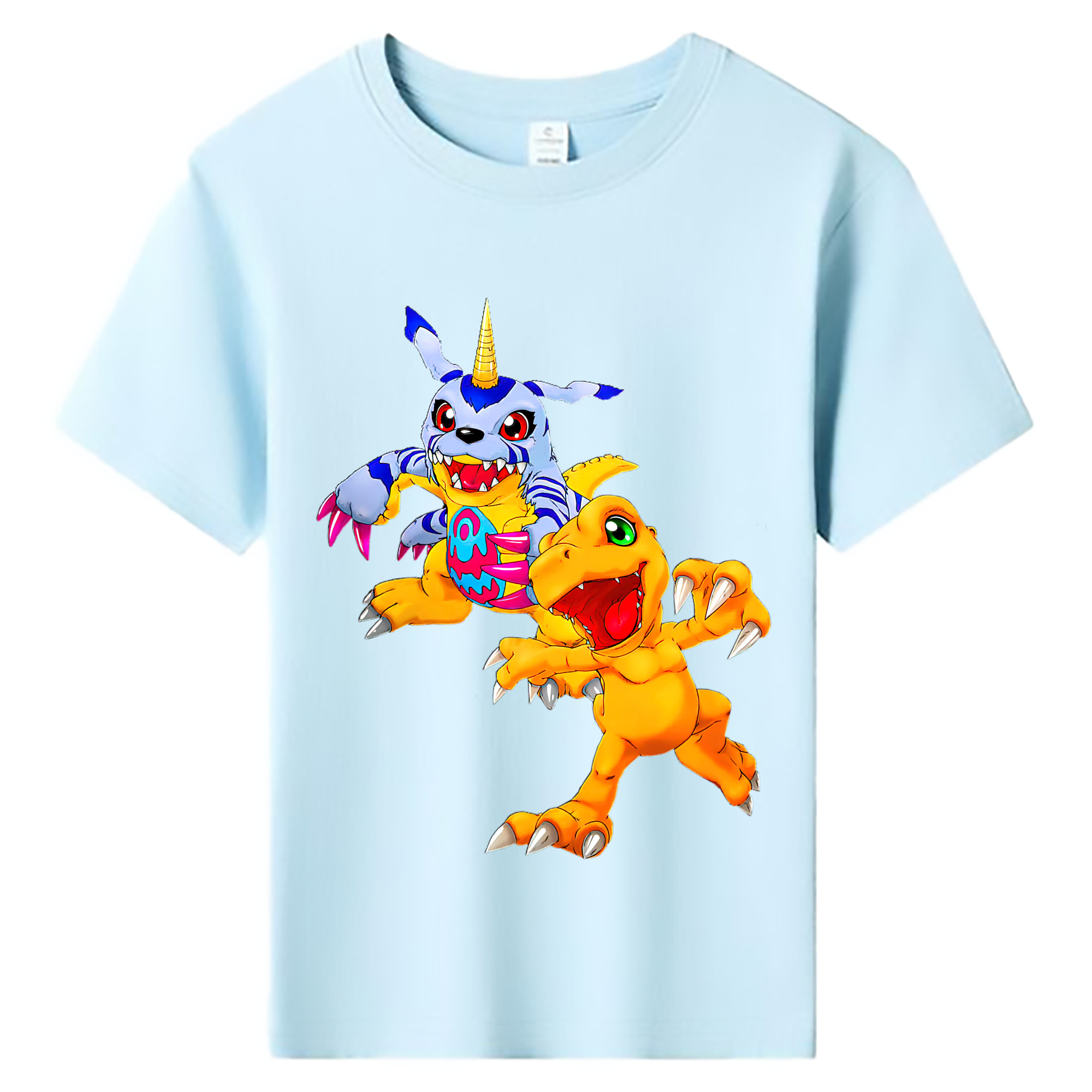 （画像用） Digimon デジタルモンスター/デジモン 綿100％キッズTシャツ（フロントプリント）
